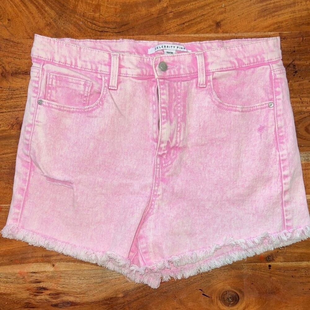 Celebrity Pink Light Pink Frayed Shorts - Picture 2 of 5